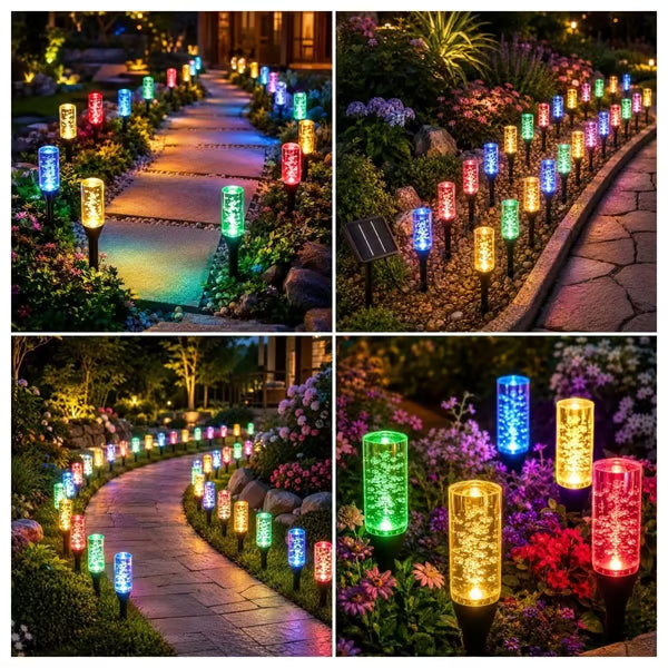π₯ Limited 50% OFF π₯ Solar Pathway Lights Outdoor Crystal Bubble