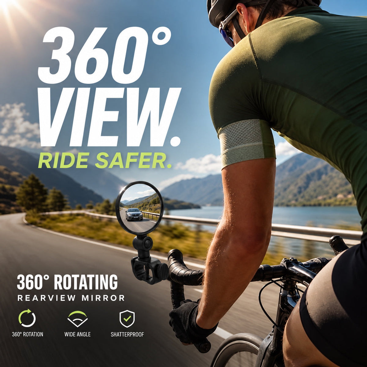 360° Rotating Rearview Mirror（1 Set 2 Pcs）