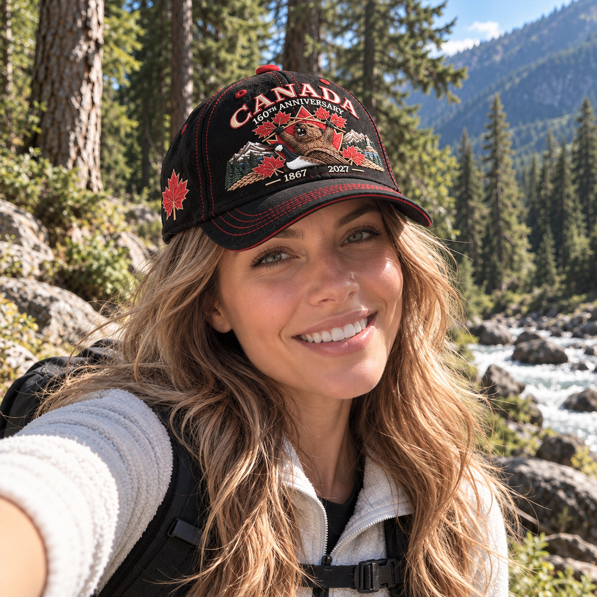 🍁 Canada 160th Anniversary 1867–2027 – Premium Embroidered Heritage Cap (100% Cotton)